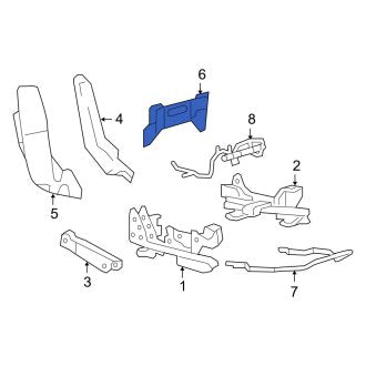 New OEM Right Seat Track Bracket Fits, 2005-2008 Ford F-150 - Part # 5L3Z18620A36AA