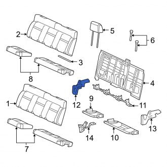 New OEM Rear Right Seat Track Support Fits, 2004-2008 Ford F-150 - Part # 4L3Z1860692BA