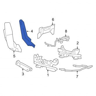New OEM Front Right Seat Track Cover Fits, 2004-2008 Ford F-150 - Part # 4L3Z18672A28AAB