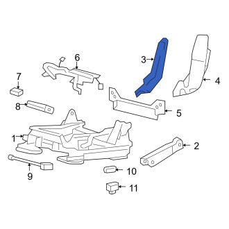 New OEM Front Center Seat Track Cover Fits, 2004-2008 Ford F-150 - Part # 4L3Z18672A32AAA