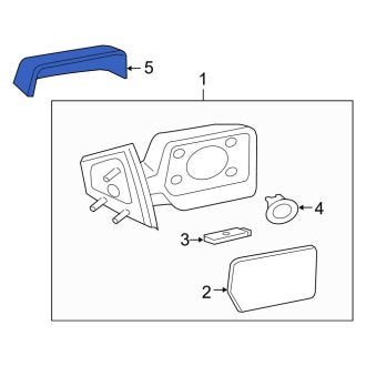 New OEM Front Left Door Mirror Cover Fits, 2007-2008 Ford F-150 - Part # 5L3Z17D743A