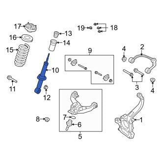 New OEM Front Suspension Shock Absorber Fits, 2014 Ford F-150 - Part # EL3Z18124F