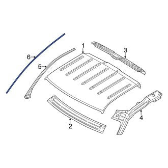 New OEM Right Roof Panel Weatherstrip Bracket Fits, 2009-2014 Ford F-150 - Part # 9L3Z15253A20A
