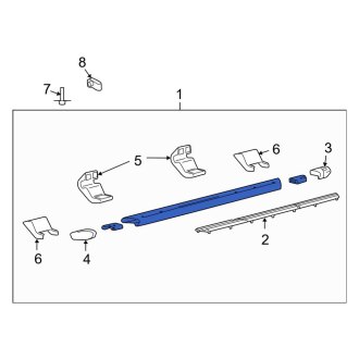 New OEM Left Running Board Fits, 2011-2014 Ford F-150 - Part # BL3Z16451AGPTM