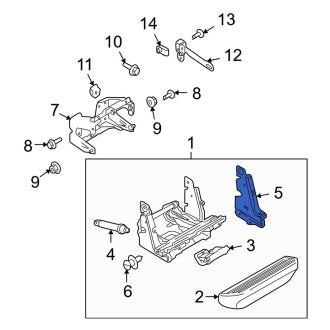 New OEM Right Running Board Reinforcement Fits, 2009-2014 Ford F-150 - Part # 9L3Z15200A20A