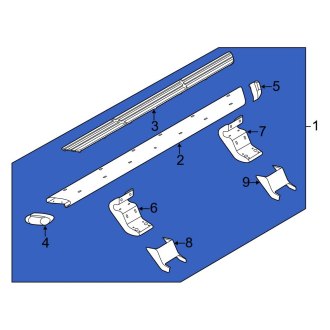 New OEM Running Board Fits, 2011-2014 Ford F-150 - Part # BL3Z16450AGPTM