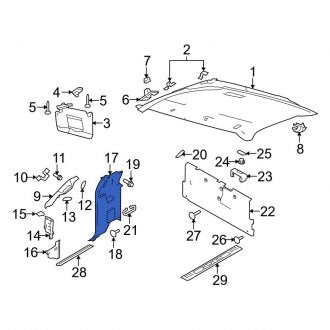 New OEM Right Truck Cab Corner Trim Panel Fits, 2009-2014 Ford F-150 - Part # 9L3Z15278D12GA