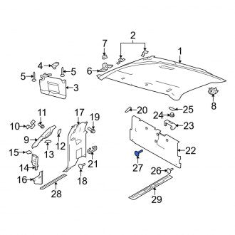 New OEM Rear Body Panel Trim Panel Clip Fits, 2011-2014 Ford F-150 - Part # W713181SS32T