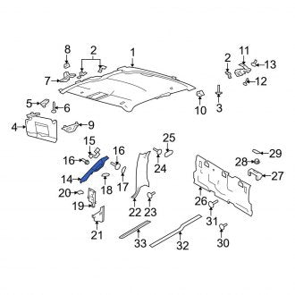 New OEM Right Body A-Pillar Trim Panel Fits, 2009-2014 Ford F-150 - Part # BL3Z1503598BD