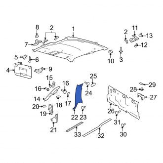 New OEM Left Truck Cab Corner Trim Panel Fits, 2009-2014 Ford F-150 - Part # 9L3Z18278D13DA