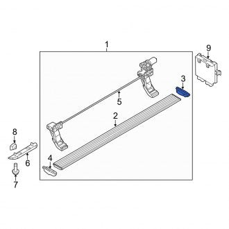 New OEM Front Right Running Board End Cap Fits, 2009-2014 Ford F-150 - Part # 9L3Z16A454A