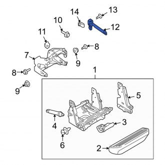 New OEM Front Right Running Board Mounting Bracket Fits, 2009-2014 Ford F-150 - Part # 9L3Z16A416B