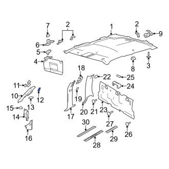 New OEM Upper Body A-Pillar Trim Panel Cap Fits, 2011-2014 Ford F-150 - Part # BL3Z1531458AB