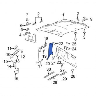 New OEM Left Truck Cab Corner Trim Panel Fits, 2009-2010 Ford F-150 - Part # 9L3Z16278D13AA