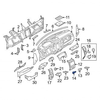 New OEM Right Outer Instrument Panel Cover Fits, 2011 Ford F-150 - Part # BL3Z1504338CD