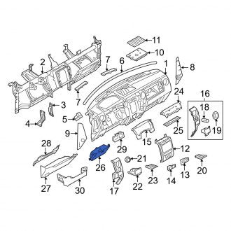 New OEM Instrument Panel Ashtray Fits, 2012-2014 Ford F-150 - Part # CL3Z1504810GA