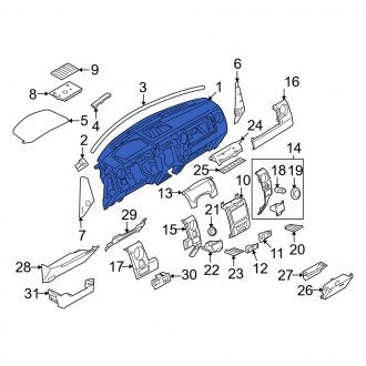 New OEM Dashboard Panel Fits, 2010 Ford F-150 - Part # AL3Z1504320CD