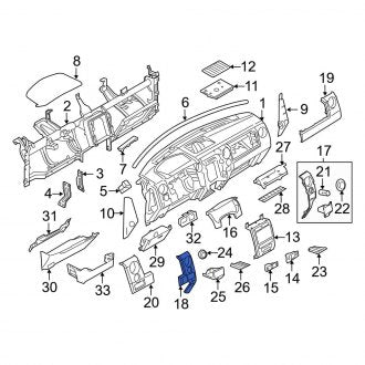 New OEM Left Instrument Panel Trim Panel Fits, 2011-2014 Ford F-150 - Part # BL3Z1504338CA