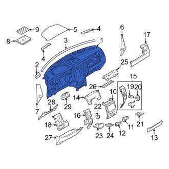 New OEM Dashboard Panel Fits, 2009-2010 Ford F-150 - Part # AL3Z1504320CA