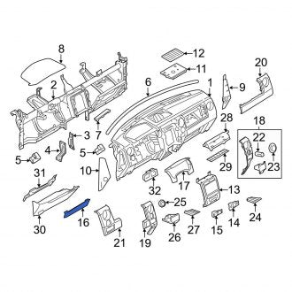 New OEM Lower Instrument Panel Molding Fits, 2013-2014 Ford F-150 - Part # DL3Z15046B32GA