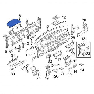 New OEM Right Outer Instrument Panel Cover Fits, 2011-2014 Ford F-150 - Part # BL3Z1504338BF