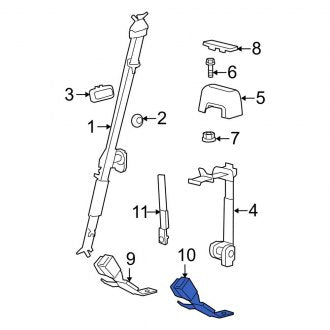 New OEM Rear Right Seat Belt Receptacle Fits, 2009-2010 Ford F-150 - Part # 9L3Z1660044BA