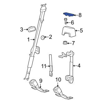 New OEM Seat Belt Anchor Plate Cover Fits, 2009-2010 Ford F-150 - Part # 9L3Z15601B32AA