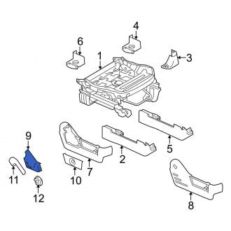 New OEM Right Seat Track Cover Fits, 2009-2010 Ford F-150 - Part # 9L3Z1862186AA