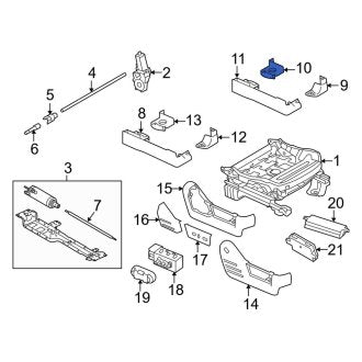 New OEM Right Outer Seat Track Cover Fits, 2009-2014 Ford F-150 - Part # 9L3Z1662186BA