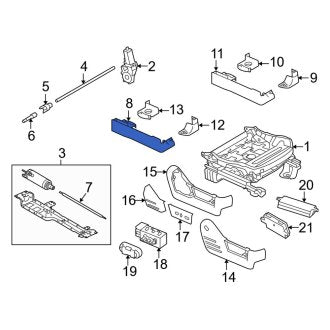 New OEM Left Seat Track Cover Fits, 2009-2010 Ford F-150 - Part # 9L3Z1562187HA
