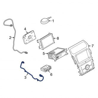 New OEM Lower GPS Navigation System Antenna Cable Fits, 2013-2014 Ford F-150 - Part # DL3Z14D202L