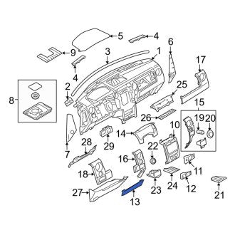 New OEM Instrument Panel Molding Fits, 2010 Ford F-150 - Part # AL3Z15046B32AB
