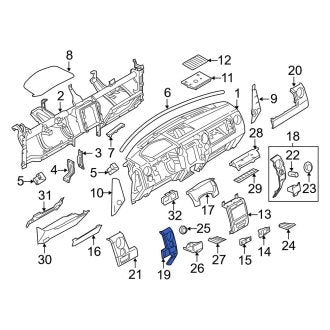New OEM Left Inner Instrument Panel Cover Fits, 2012-2014 Ford F-150 - Part # CL3Z1504338AD