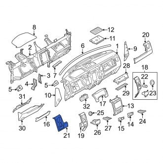 New OEM Left Outer Instrument Panel Cover Fits, 2012-2014 Ford F-150 - Part # CL3Z1504338AB