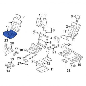 New OEM Rear Right Seat Cover Fits, 2013-2014 Ford F-150 - Part # DL3Z1863804AC