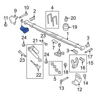 New OEM Rear Right Leaf Spring Plate Fits, 2010-2014 Ford F-150 - Part # AL3Z5598A