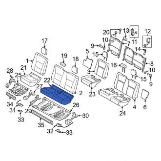 New OEM Rear Left Seat Cover Fits, 2018-2020 Ford F-150 - Part # JL3Z1863805CA