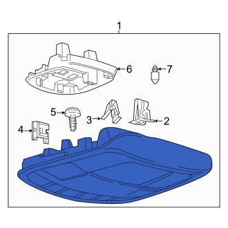 New OEM Upper Overhead Console Fits, 2015-2020 Ford F-150 - Part # FL3Z18519A70JAV
