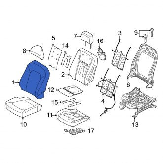 New OEM Rear Left Seat Back Cushion Cover Fits, 2017 Ford F-150 - Part # JL3Z1866601GA