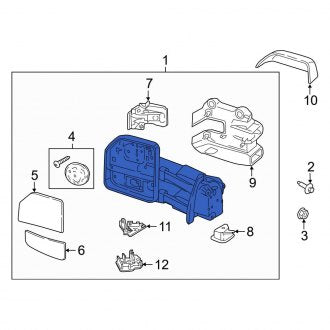 New OEM Front Right Door Mirror Fits, 2019-2020 Ford F-150 - Part # JL3Z17682LC