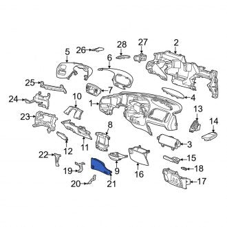 New OEM Instrument Panel Cover Fits, 2000-2004 Ford F-150 - Part # YL3Z15046A34AAA