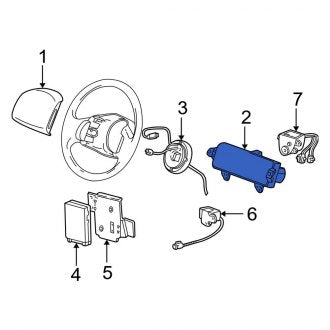 New OEM Upper Instrument Panel Air Bag Fits, 1997 Ford F-150 - Part # F65Z15044A74AAB