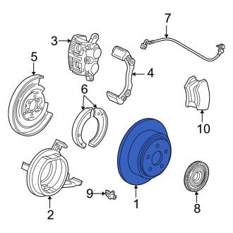 New OEM Rear Disc Brake Rotor Fits, 2004 Ford F-150 - Part # YL3Z1V125FB