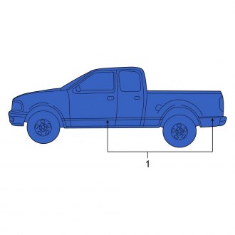 New OEM Right Trim Stripe Tape Fits, 2001-2003 Ford F-150 - Part # 1L3Z1620000BAA