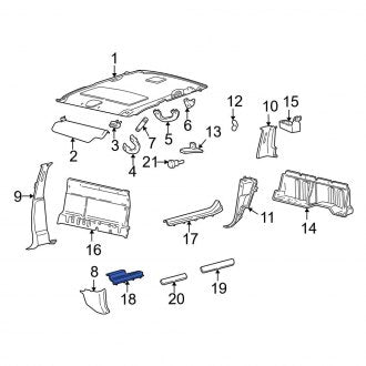 New OEM Rear Right Inner Door Sill Plate Fits, 2001-2003 Ford F-150 - Part # YL3Z1613228AAC