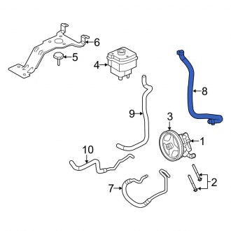 New OEM Power Steering Return Hose Fits, 2004-2010 Ford E-series - Part # 4C2Z3A713HC