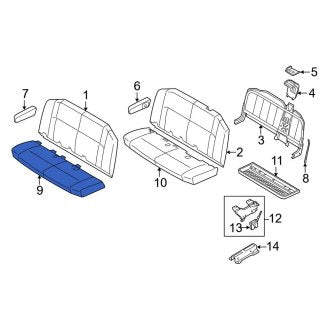 New OEM Rear Seat Cover Fits, 2013-2014 Ford E-series - Part # DC2Z1663804MB