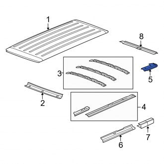 New OEM Rear Right Roof Side Rail Fits, 2008-2014 Ford E-series - Part # 8C2Z15513A16A