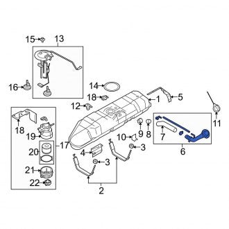 New OEM Fuel Filler Neck Fits, 2009-2010 Ford E-series - Part # AC2Z9034B