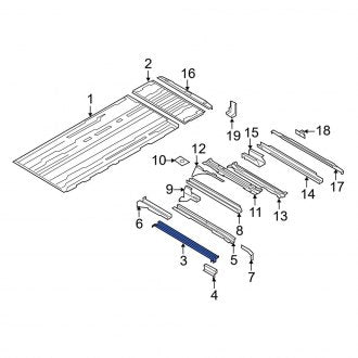 New OEM Rear Floor Pan Crossmember Fits, 2011-2014 Ford E-series - Part # BC2Z1510786A